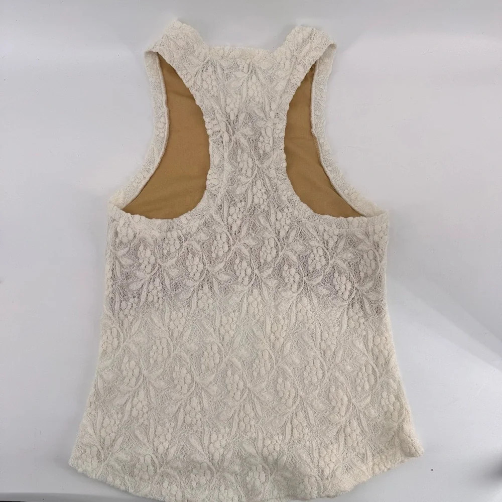 Silvia Tcherassi Cream Lace Tank Top